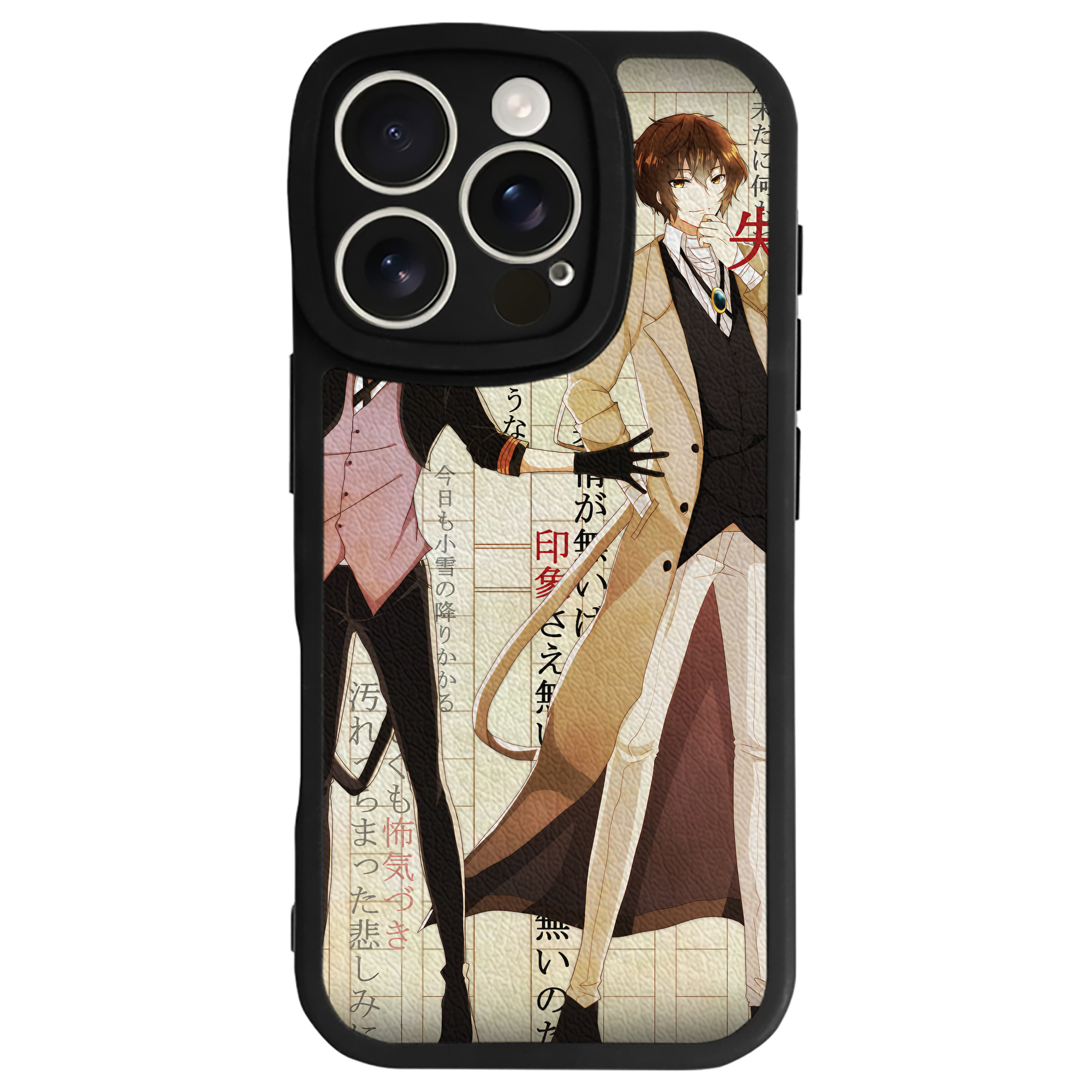 （画像用） 文豪ストレイドッグス Bungo Stray Dogs 【iPhone 16シリーズ対応】シリコンスマホケース（レザー調） 材質：シリコン